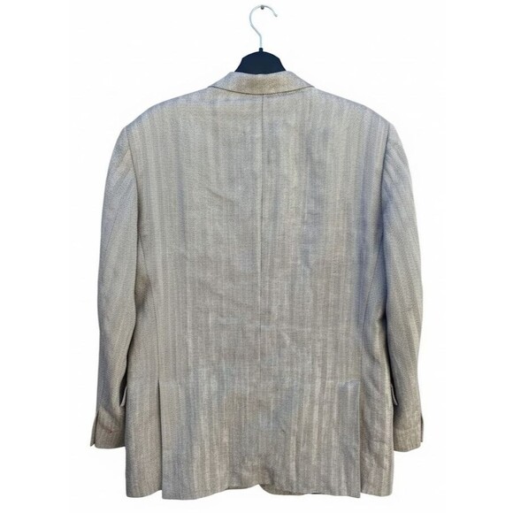 Ermenegildo Zegna Blazer 54R 100% Hemp Beige Shell Buttons Sport Coat - Picture 7 of 7